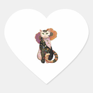 Cat Painting Cats Illustration Cat Art Heart Sticker