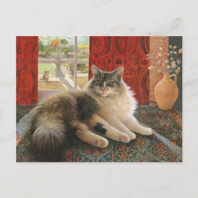 CAT PAINTING POSTCARD (Front)
