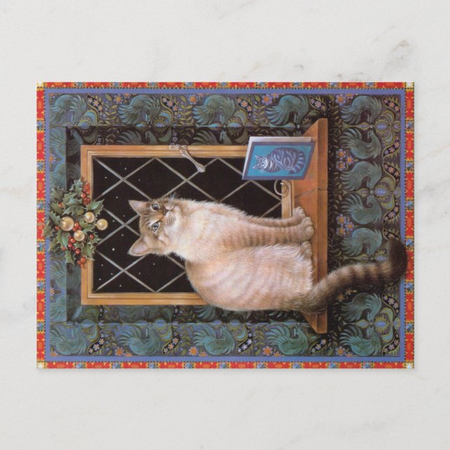 CAT PAINTING  POSTCARD (Front)