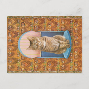 CAT PAINTING  POSTCARD