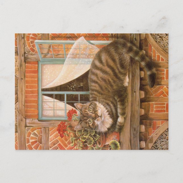 CAT PAINTING  POSTCARD (Front)
