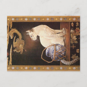 CAT PAINTING  POSTCARD