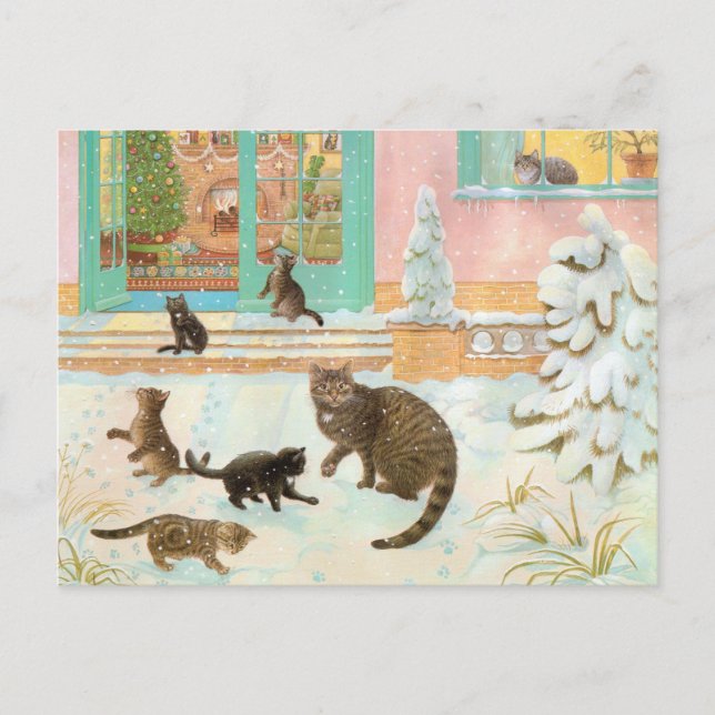 Cat painting postcards  (Front)