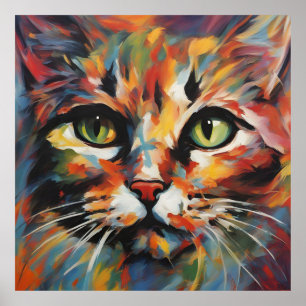Cat Painting Poster