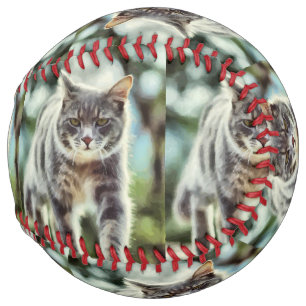 Cat painting softball