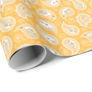 Cat Paisley - Vanilla Wrapping Paper