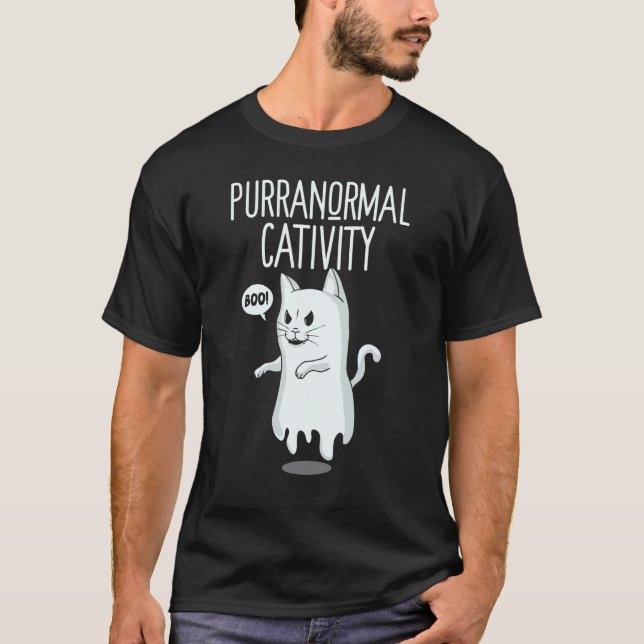 Cat Paranormal Activities  Cat T-Shirt (Front)