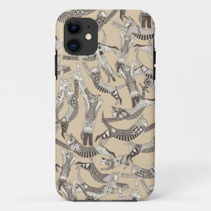 cat party beige natural iPhone 11 case