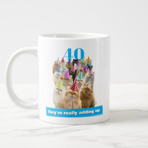 Cat Party Large Coffee Mug