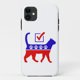 Cat Party Logo Feline Politics Great Party of Meow iPhone 11 Case