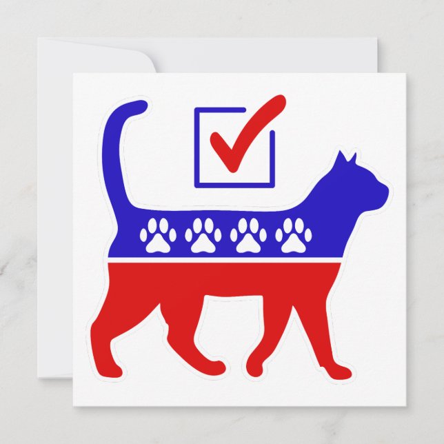 Cat Party Logo Feline Politics Great Party of Meow Invitation (Front)