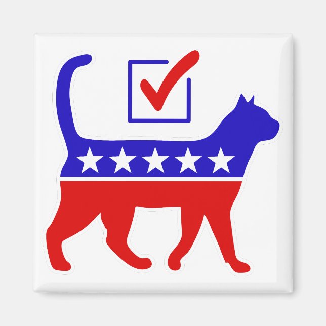 Cat Party Logo Feline Politics Great Party of Meow Magnet (Front)