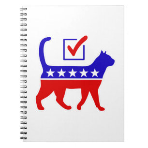 Cat Party Logo Feline Politics Great Party of Meow Notebook