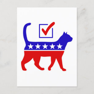 Cat Party Logo Feline Politics Great Party of Meow Postcard