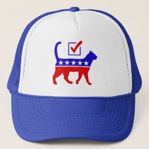 Cat Party Logo Feline Politics Great Party of Meow Trucker Hat