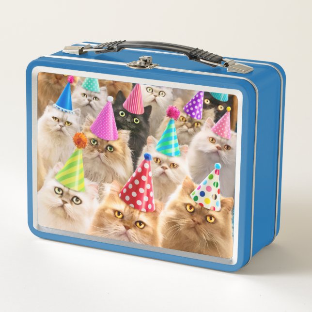 Cat Party Metal Lunch Box (Front)