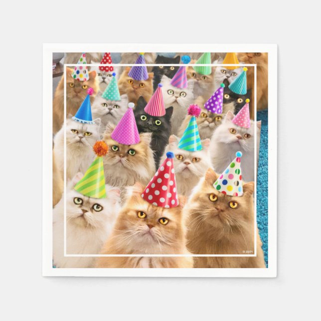 Cat Party Napkin (Front)
