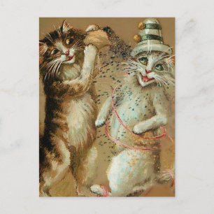 “Cat Party with Confetti” by Maurice Boulanger Postcard