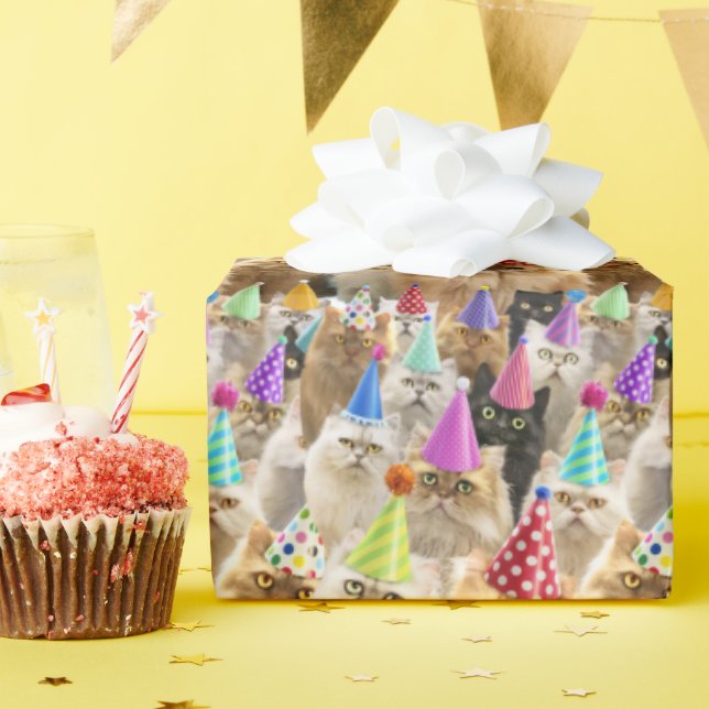 Cat Party Wrapping Paper (Birthday Party)