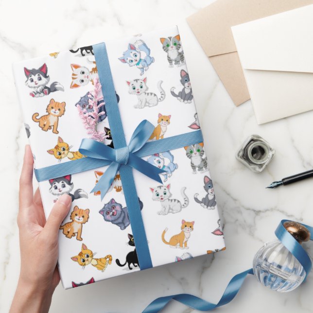 Cat Party Wrapping Paper (Gifting)