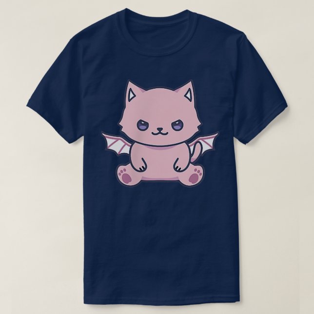 Cat Pastel Goth Cute Kawaii Aesthetic Lover Owner  T-Shirt (Design Front)