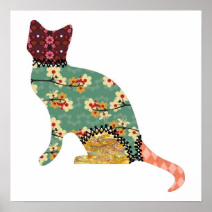 Cat Patchwork Pet Print
