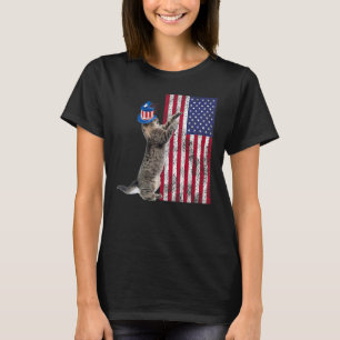 Cat Patriotic USA Cat Dog Moms 4th July Apparel 1 T-Shirt