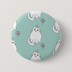 Cat pattern 6 cm round badge