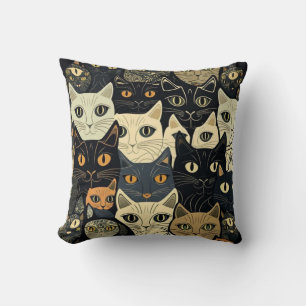 Cat Pattern Artsy Cushion
