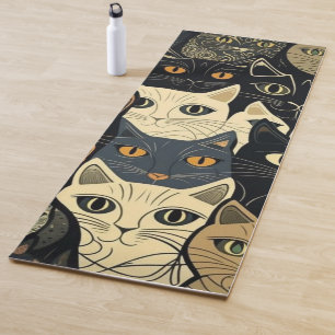 Cat Pattern Artsy Yoga Mat