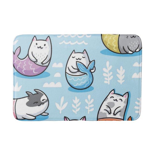 Cat pattern bath mat (Front)