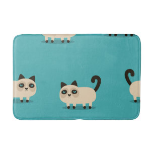 Cat pattern bath mat