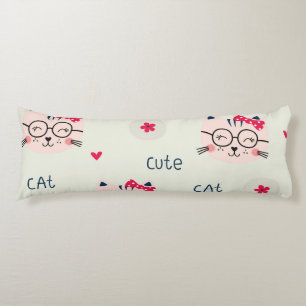 Cat pattern body cushion