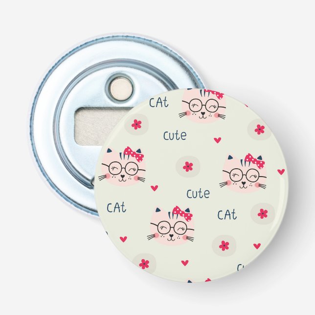 Cat pattern bottle opener (Front)