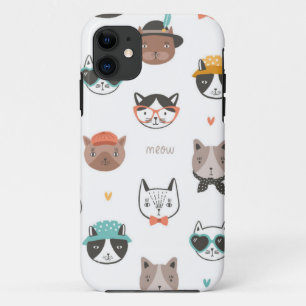 Cat pattern iPhone 11 case