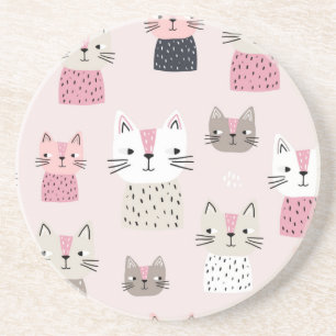 Cat pattern coaster