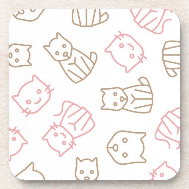 Cat pattern coaster (Front)