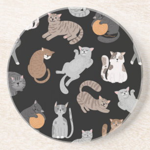 Cat pattern coaster