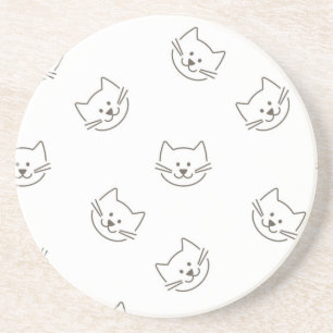 Cat pattern coaster