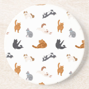 Cat pattern coaster