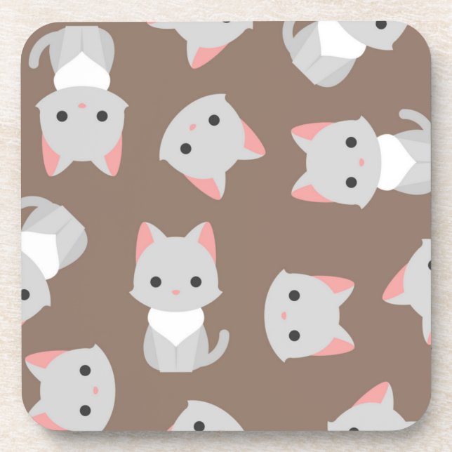 Cat pattern coaster (Front)