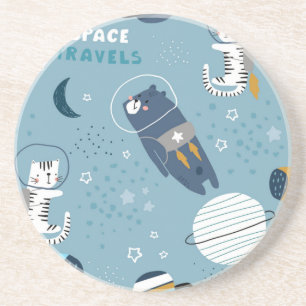 Cat pattern coaster