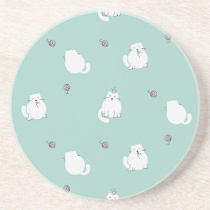 Cat pattern coaster