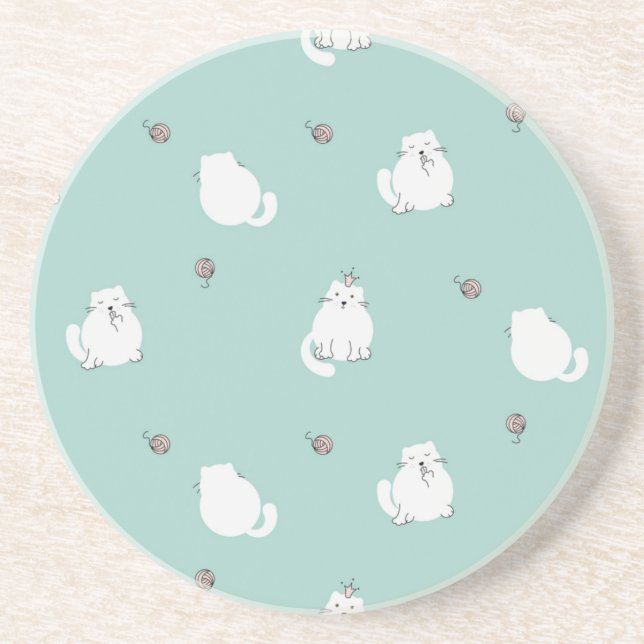 Cat pattern coaster (Front)