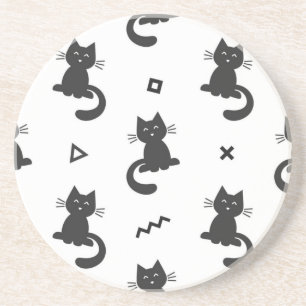 Cat pattern coaster