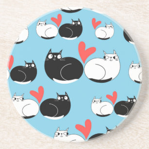 Cat pattern coaster