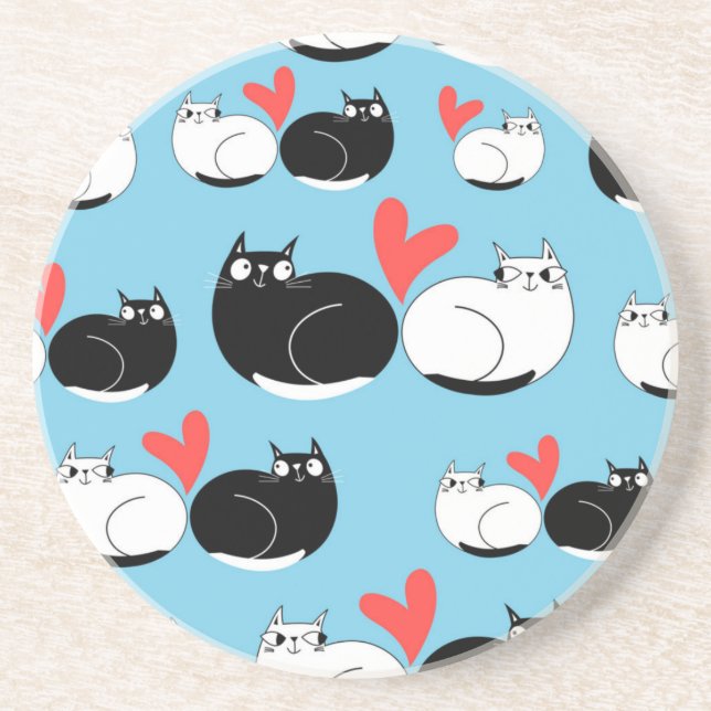 Cat pattern coaster (Front)
