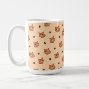 cat pattern coffee mug