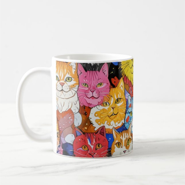 cat pattern cup (Left)
