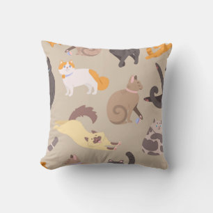 Cat pattern cushion